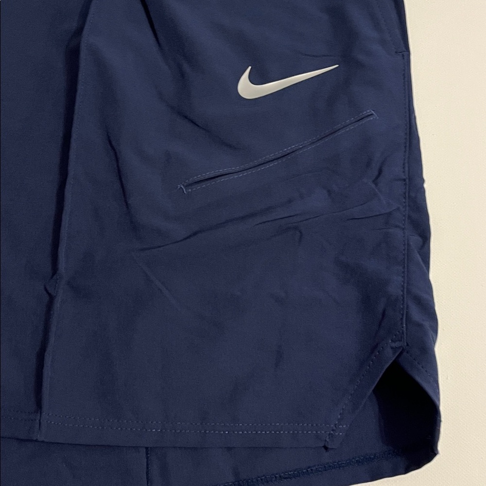 Nike Tennis Mens XXL Court Slam Dri-Fit 6" navy blue dri-fit HM6740 2XL NWT $90 - Picture 3 of 10